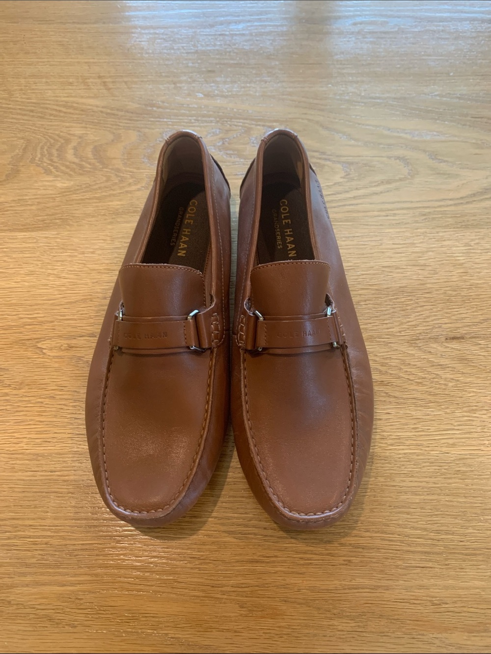 Cole Haan Men's Chestnut Brown Leather Slip-On Loafers